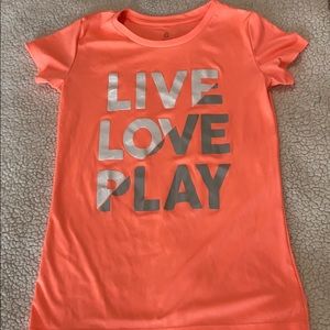 Champion tee, dry-fit type material. Girls XL14-16